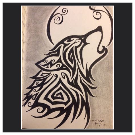 Who made this tribal howling wolf tattoo design ? Cinderella Wolf [Therapy drawing: Little S drew this ...