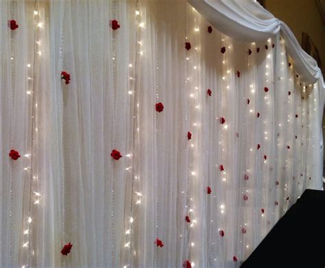 18ft X 9ft 600 Sequential Cool White Led Lights With White Organza