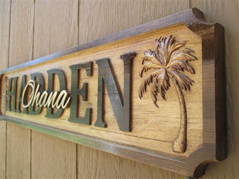 Hawaiian Personalized Family Name Signs Ohana Custom Wedding Gift
