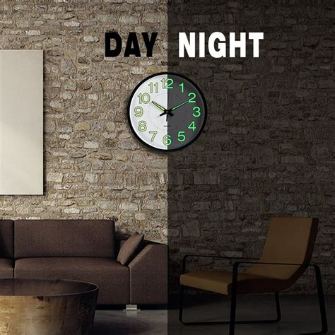 Mrosaa 12 Wall Clock Silent Non Ticking Quartz Wall Clock With Night