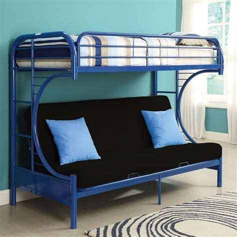 Eclipse Twin Over Full Futon Bunk Bed Navy By Acme Furniture