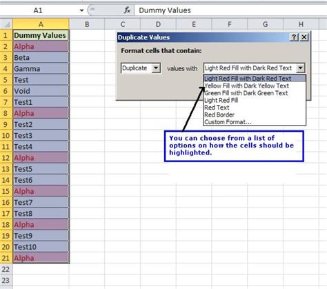Ms Excel Tutorial How To Highlight Duplicate Values In Microsoft Excel