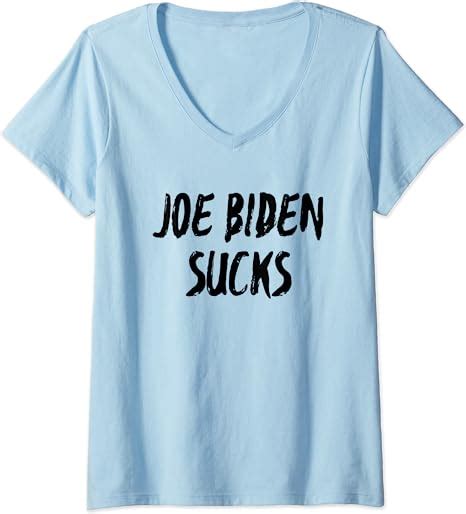 Womens Joe Biden Sucks Funny 2020 Election T V Neck T