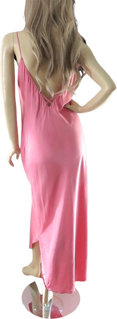 00s Silk Maxi Gown Nightgown Pale Raspberry Pink By Valerie Stevens In 2022 Maxi Gowns Maxi