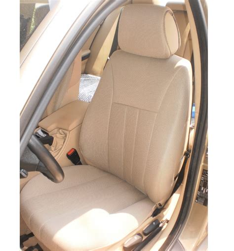 TWO FRONT CUSTOM TAN CLASSIC SYNTHETIC CAR SEAT COVERS (Fits BMW 3 E36