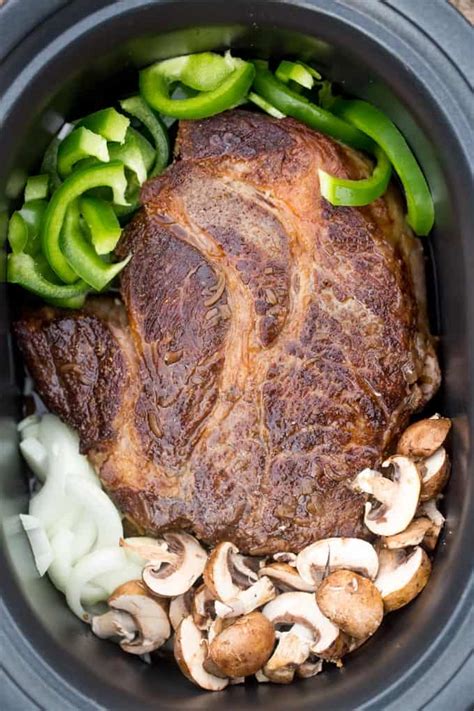 Add tomatoes, onion, bell peppers, jalapeno pepper, garlic, chili powder, cumin, coriander. Easy Slow Cooker Philly Cheese Steak Sandwiches - Dinner ...