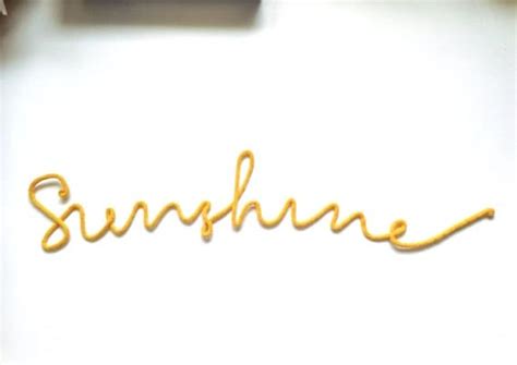 Items Similar To Cursive Sunshine Word Yellow Yarn Wrapped Giant Word