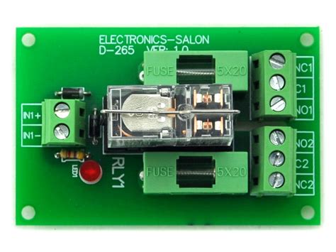 Electronics Salon Fused Dpdt 5a Power Relay Interface Module G2r 2 12v