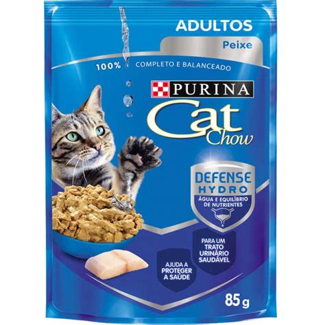 Ração Nestlé Purina Cat Chow Adultos Sachê Peixe Ao Molho 85 G