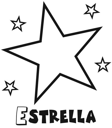 Dibujo Infantil De Estrella Con Estrellitas Dibujos Para Colorear