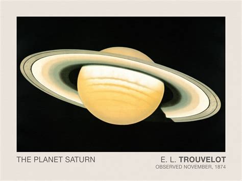 Wall Art Print The Planet Saturn Stargazing Vintage Space Station