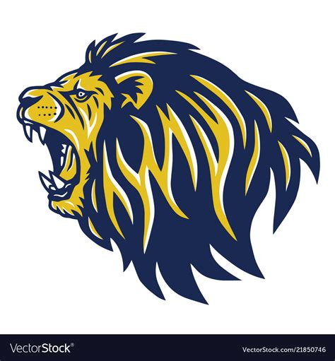 Roaring Lion Head Logo Mascot Royalty Free Vector Image The Best Porn