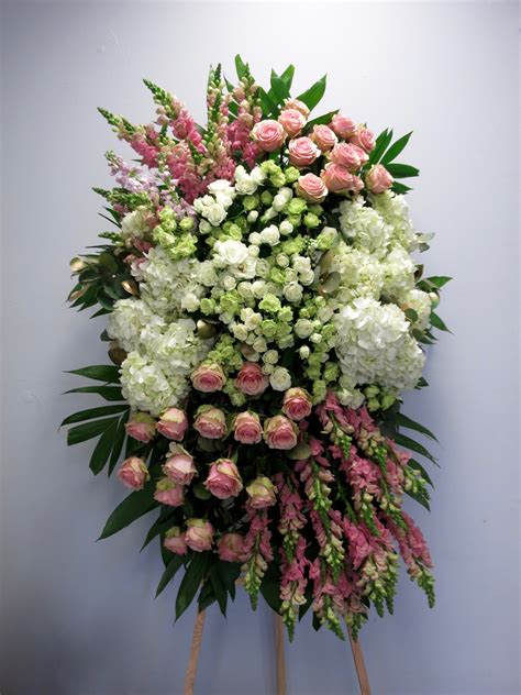Pink Roses And Hydrangeas Spray Funeral Service Glendale