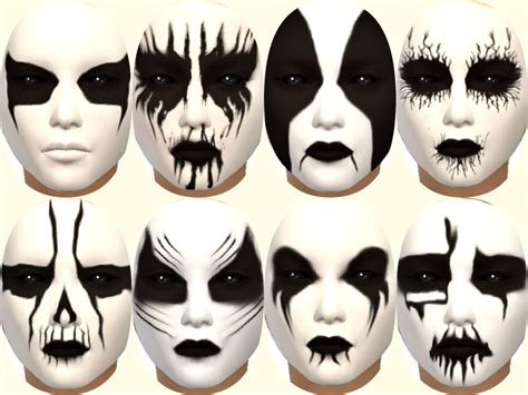The Sims Resource Black Metal Face Paint