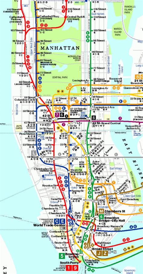 Printable Manhattan Map With Streets And Avenues