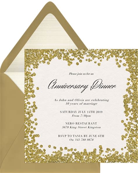 Golden Wedding Anniversary Invitation Ideas Dzydesigns