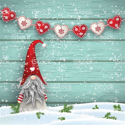 Watercolor illustration isolated on white background. Scandinavian Christmas Traditional Gnome, Tomte ...