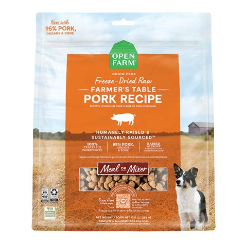 Open Farm Farmers Table Pork Freeze Dried Raw Dog Food Rens Pets