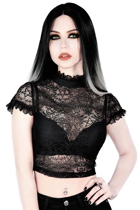 Ava Lace Crop Top Shop Now Killstar Uk Store Lace Crop Tops Gothic
