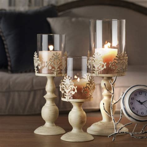 Stemmed Candle Holders Lace Candles Elegant Candle Holders Candle
