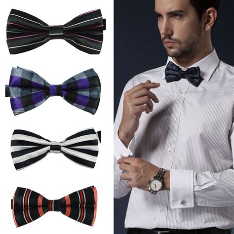 2015 England Style Multicolor Men Bow Tie Striped Mens Bow Ties Noble Fine Grid Mens Neckties