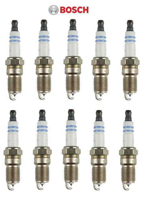 Set Of 10 Spark Plugs 9605 Iridium Bosch For Ford F53 E350 E450 F550 Sd