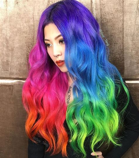 Hairstyles And Beauty Hair Dye Colors Split Dyed Hair Hair Styles
