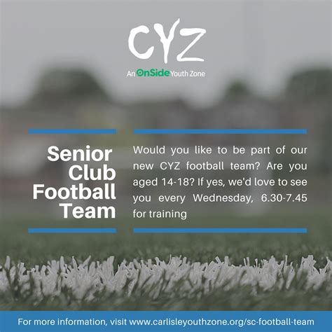 Carlisle Youth Zone Senior Club Football Team