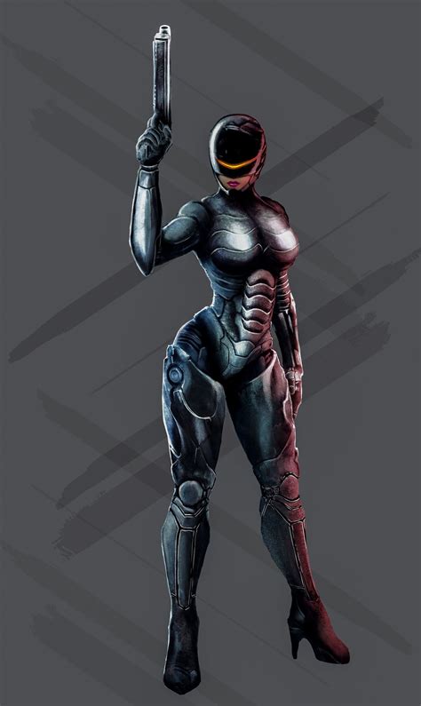 Lady Robocop By Afrodisianus Robocop Lady Superhero