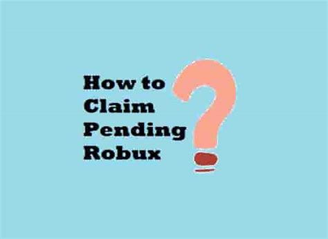 How To Claim Pending Robux Simple Steps