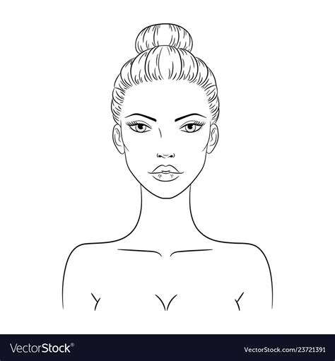 Woman Nude Vector Line Drawing Stock Vector Shutterstock My Xxx Hot Girl