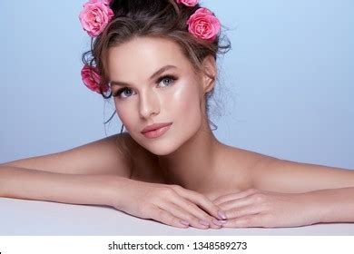 Beautiful Woman Naked Shoulder Wearing Nude Stock Photo Edit Now