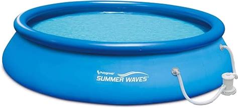 Summer Waves 15ft X 36in Quick Set Inflatable Above Ground Swimming Pool With Filter