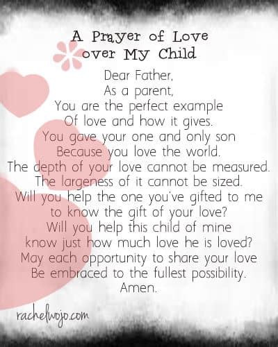 A Prayer Of Love Over My Child