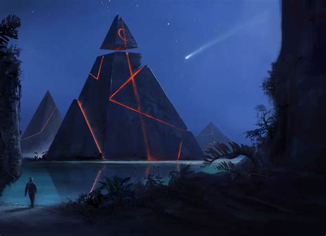 Pyramid Sci Fi Derek Roberts Pyramids Sci Fi City Fantasy Landscape