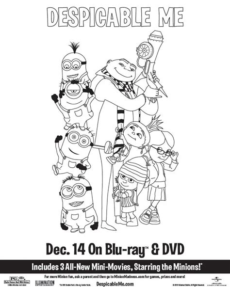 Top 84 Best Despicable Me Coloring Pages 100 Free Printables Shill Art