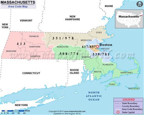 26 Massachusetts Area Codes Map Online Map Around The World