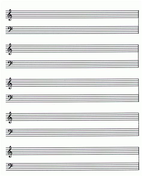 Printable Full Page Blank Piano Sheet Music Portal Tutorials