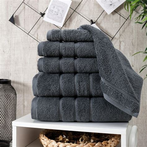 Luxury Turkish Cotton 6 Pc Bath Towels Set Hotel And Spa Grade Ultra