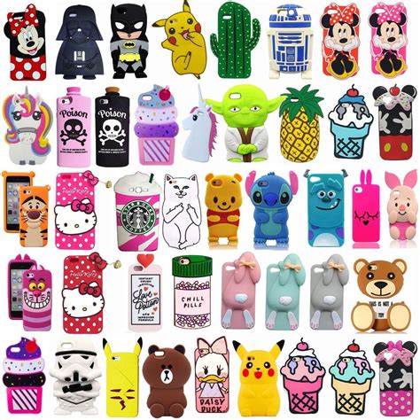 3d Cartoon Silicone Rubber Phone Case For Iphone 5 6 7 Plus Samsung