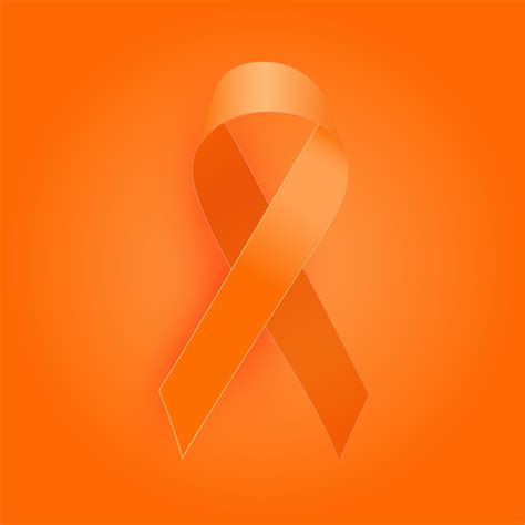 Orange Ribbon A Medical Symbol Of Leukemia Vector Illustration 3355402