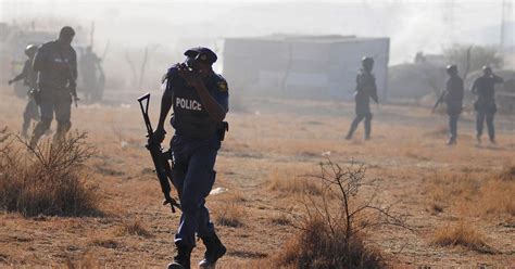 South Africa Police Open Fire On Striking Platinum Miners World News