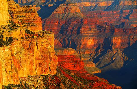 Grand Canyon National Park Usa Mountains Canyon Sunset Rocks