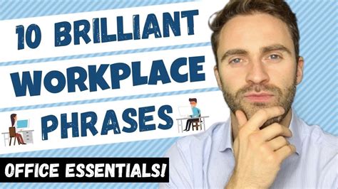 10 Brilliant Workplace Phrases English For Work Youtube