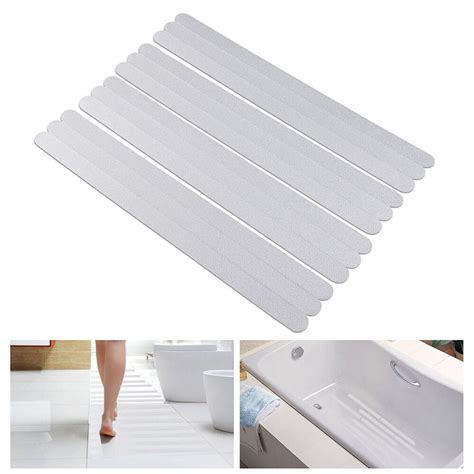 6pcs Anti Slip Bath Grip Stickers Non Slip Flooring Safety Bath Tub Shower Strips Tape Mat