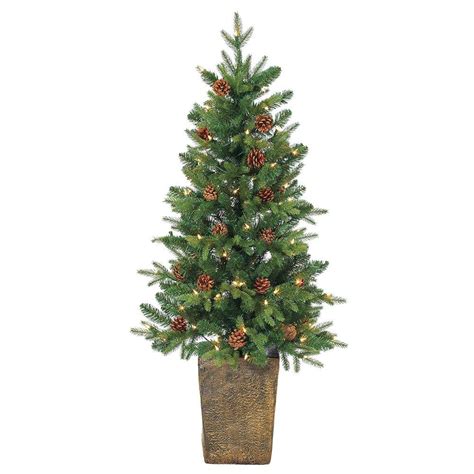 Sterling 4 Ft Pre Lit Natural Cut Georgia Pine Artificial Christmas
