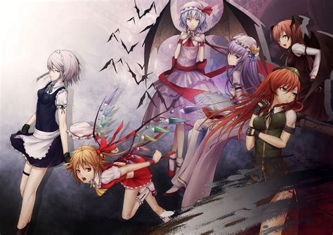 Kyoeiki Touhou Flandre Scarlet Hong Meiling Izayoi Sakuya Koakuma Patchouli Knowledge Remilia