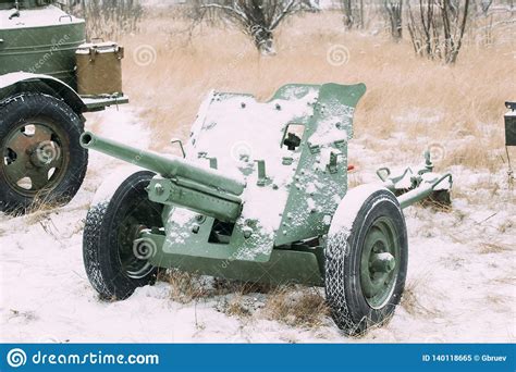 Russian Soviet 45mm Anti Tank Gun It Was The Main Anti Tank Weapon Of