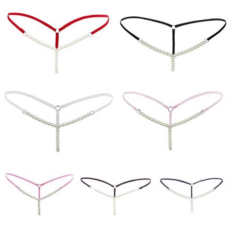 sexy women massage pearl g string lingerie stretch briefs mini knicker underwear ebay