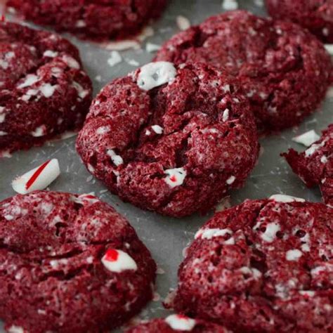 Red Velvet Peppermint Gooey Butter Cookies Taste And Tell